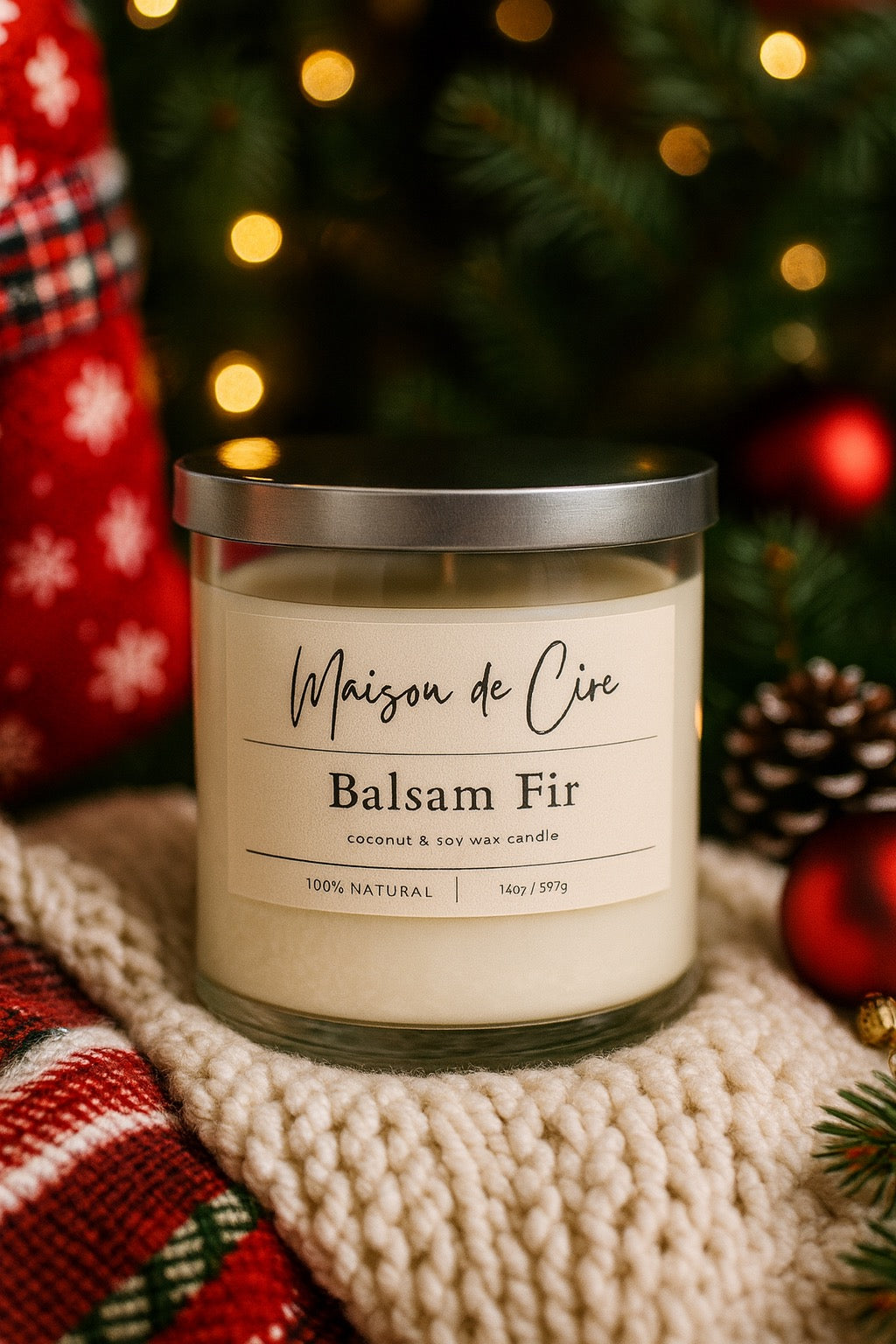 Balam Fir 14oz 3 wick coconut-soy wax candle